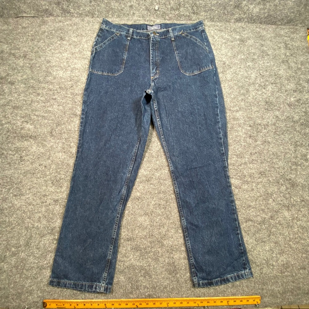 Wrangler for Women High Rise Straight Leg Denim Jeans Blue MBU01RS Size 16 x 32